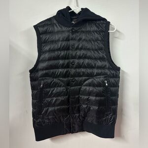 RLX Ralph Lauren Puffer Vest Men’s Medium Black Goose Down Full Zip Hooded